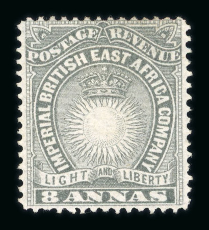 Stamp of Kenya, Uganda and Tanganyika » British East Africa 1890-95 8a grey and 1R grey mint part or small part o.g.