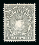 Stamp of Kenya, Uganda and Tanganyika » British East Africa 1890-95 8a grey and 1R grey mint part or small part o.g.