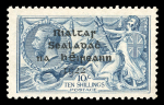 Stamp of Ireland » 1922 (Feb) Dollard Overprints (T1-T14) 1922 10s grey-blue showing plate variety strokes over "TEN" mint l.h. (Hib. €475) and another mint example with broken "S" in "POSTAGE"