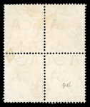 Stamp of Falkland Islands 1918-22 War Stamp 1s light bistre-brown used block of four with central Falkland Islands cds