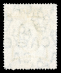 Stamp of Falkland Islands 1904-12 3s green showing "flying triangle" plate flaw