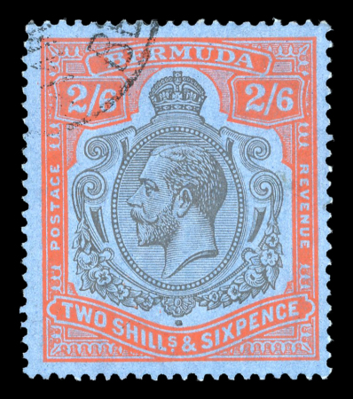 Stamp of Bermuda Bermuda 1924-32 2s6d black and bright orange-vermilion used 