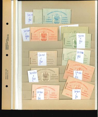 Stamp of Canada Booklets: 1937-51, collection of 46 booklets, all identified by SG number on stockpages