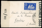 Stamp of Colonies françaises » St. Pierre et Miquelon 1942, YT n° 305 oblitéré sur pli entier pour Genève,