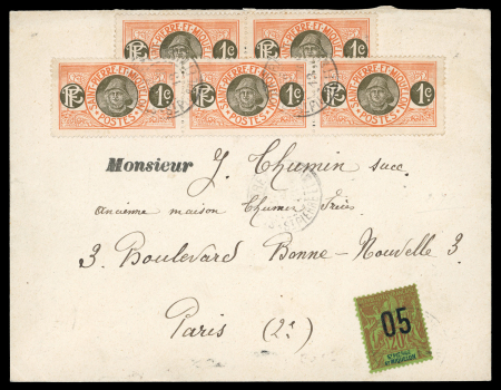 Stamp of Colonies françaises » St. Pierre et Miquelon 1913, joli pli de 1913 pour Paris affranchi avec YT