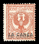 Stamp of Italy » Post Offices Abroad » Italian Post Crete La Canea : 1906, 2c double overprint mint * (signed),