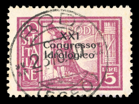 Stamp of Italy » Aegean Islands » Dodecanese Rhodes :1930, hydrological congress complete set, used
