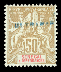 Stamp of Colonies françaises » Sénégal 1900, type Groupe 25c bleu et 50c bistre YT n° 24 et