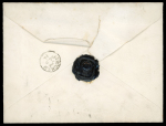Stamp of Great Britain » 1854-1900 Postal History of the Perforated Line Engraved and Surface Printed Issues GB 1874 & 1896, two covers with one 1874 sent by Queen Victoria's secretary Henry Ponsonby from Windsor and 1896 hand illustrated envelope with reverse showing Swiss village scene