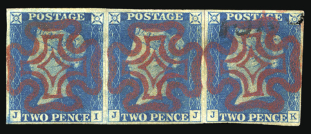 Stamp of Great Britain » 1840 2d Blue (ordered by plate number) No Lot