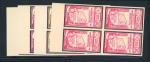 Stamp of Colonies françaises » Syrie 1944-58, groupe comprenant 1944, Mort du Président el Hassani PA Y&T n° 101-104 en blocs de quatre non dentelés neufs...