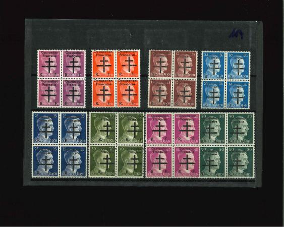 Stamp of France » Libération Occupation Française 1-8 blocs de 4 **(2)/*(2), 15