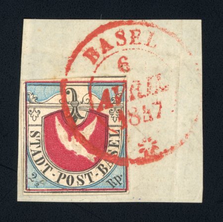 1847, Basler Taube, in der 1. lebhaftblauen Nuance