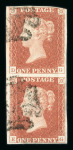Stamp of Great Britain » 1840 1d Black and 1d Red plates 1a to 11 GB 1841 1d red pl.10 and pl.11 group