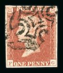 Stamp of Great Britain » 1840 1d Black and 1d Red plates 1a to 11 GB 1841 1d red pl.10 and pl.11 group