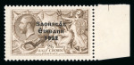 Stamp of Ireland » 1927-28 Wide Date Overprints (T72-T74) 2s6d grey-brown, two mint or mint nh singles, showing one with perfect R and the other with broken R, fresh & very fine (2)