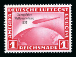 Stamp of Germany » German Empire 1933 Zeppelin Chicagofahrt 1RM, 2RM and 4RM mint set