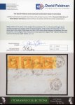 Stamp of Italian States » Sicily » 1/2 Grano, Plate I » Retouches Sicily 1860 entire Girgenti to Palermo with four 1/2Gr pl.1, one with retouch from pos.69