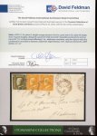 Stamp of Italian States » Sicily » 1/2 Grano, Plate II » Covers Sicily 1860 outer letter sheet Girgenti to Palermo with 1/2Gr pair pl.II and a 1Gr