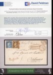 Stamp of Italian States » Sicily » 1 Grano, Plate I » Covers Sicily 1860 outer letter sheet from Leonforte to Palermo with 1859 1Gr plate 1 rust brown and 2Gr, underpaid with "insufficiente"
