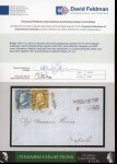 Stamp of Italian States » Sicily » 1 Grano, Plate II » Covers Sicily 1859 1Gr. plate II, greyish olive (oliva grigiastro), position 35, tied by double strike together with 2Gr. on 1859 cover from Messina to Napoli