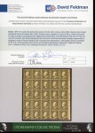 Stamp of Italian States » Sicily » 1 Grano, Plate III » Stamps Sicily 1859 1Gr plate III, dark olive green (verde oliva cupo) mint block of 25