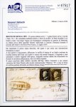 Stamp of Italian States » Sicily » 20 Grana » Covers 1859 (21.7) Large part folded entire franked 20 Gr. and 1 Gr. with unclear frame cancels, black oval PATTI handstamp at left, Messina transit at right, reverse with Cascina and blue Livorno date stamps, imperfections but