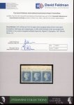 Stamp of Great Britain » 1841 2d Blue 1841 2d blue pl.4 in upper marginal strip of three AG-AI  with large margins and inscription mint with part o.g.
