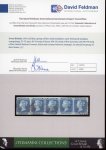 Stamp of Great Britain » 1841 2d Blue 1841 2d blue group of fine used multiples on card
