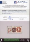Stamp of Great Britain » 1847-54 Embossed 1847-54 10d brown with four large margins on piece with 1862 6d lilac tied London "75" postmarks