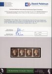 Stamp of Great Britain » 1840 1d Black and 1d Red plates 1a to 11 1840 1d black pl.6 in used horizontal strip of four NA-ND