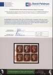 Stamp of Great Britain » 1840 1d Black and 1d Red plates 1a to 11 1840 1d black pl.8 in used block of six on piece