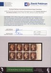 Stamp of Great Britain » 1840 1d Black and 1d Red plates 1a to 11 1840 1d black pl.1a right hand marginal block of eight KI-LL with inscription