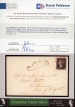 Stamp of Great Britain » 1840 1d Black and 1d Red plates 1a to 11 1840 1d black pl.7 MF with four margins on cover to Ventnor, Isle of Wight