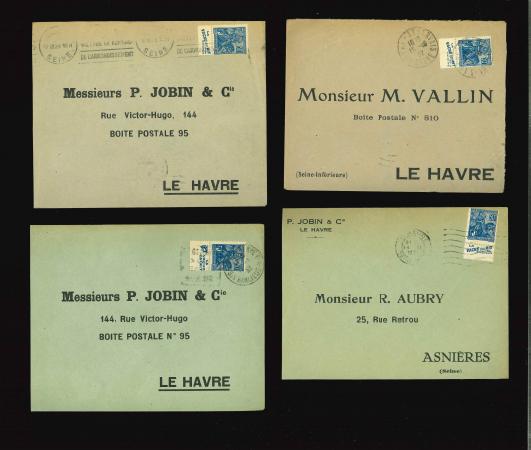 Stamp of France » Collections 1850-1956, lot de 19 lettres et plis divers dont Y&T