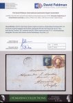 Stamp of Great Britain » 1847-54 Embossed 1855 (June 6) entire from London to Geneva, Switzerland,