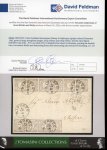Stamp of Italian States » Sicily » Cancellations (ordered by towns alphabetically) RIPOSTO: 1861 Sardinia Newspaper Stamp 1c light grey strip of four and strip of five, tied by clear black RIPOSTO cds on 1862 (29.11) cover