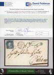 Stamp of Italian States » Sicily » Cancellations (ordered by towns alphabetically) SICULIANA: 1859 (15.4) Folded letter sheet sent to Palermo, franked 1859 2 Gr. plate II left sheet marginal, showing oval blue fancy SICULIANA