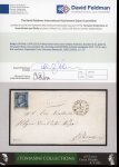 Stamp of Italian States » Sicily » Cancellations (ordered by towns alphabetically) BIVONA: 1859 (29.5) Folded letter sheet sent within Palermo, franked 2 Gr. plate II, NA paper (Sass. 6a), position 96, showing oval BIVONA in black alongside (Ocf - P.13), very fine and rare.
