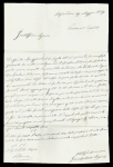 Stamp of Italian States » Sicily » Cancellations (ordered by towns alphabetically) BIVONA: 1859 (29.5) Folded letter sheet sent within Palermo, franked 2 Gr. plate II, NA paper (Sass. 6a), position 96, showing oval BIVONA in black alongside (Ocf - P.13), very fine and rare.