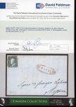 Stamp of Italian States » Sicily » Cancellations (ordered by towns alphabetically) PATTI: 1859 (15.5) Cover to Messina, franked 1859 2 Gr. blue, plate I, NA paper, with fancy oval black PATTI alongside