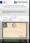 Stamp of Italian States » Sicily » Cancellations (ordered by towns alphabetically) SALEMI: 1859 (23.5)cover sent to Palermo with 2 Gr. plate I, with red SALEMI handstamp adjacent