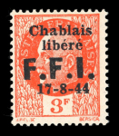 Stamp of France » Libération Thonon/Chablais : 1944, série complèt