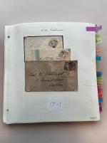 Stamp of Ireland » GB Used In Ireland 1844-1909 Diamond Numerals: Attractive collection neatly mounted on 49 album pages with overs 70 covers , plus some stamps and fragments, classified by Post Office number from 400 to 540 (incomplete), Rostrevor to Yougha