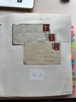 Stamp of Ireland » GB Used In Ireland 1844-1909 Diamond Numerals: Attractive collection neatly mounted on 60 album pages with over 200 covers, stamps and fragments, classified by Post Office number from 300 to 398 (incomplete), Leighlinbridge to New Ross, mi