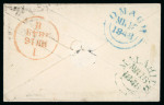 Stamp of Ireland » GB Used In Ireland 1844-1909 Diamond Numerals: Attractive collection neatly mounted on 60 album pages with over 200 covers, stamps and fragments, classified by Post Office number from 300 to 398 (incomplete), Leighlinbridge to New Ross, mi