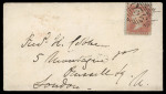 Stamp of Ireland » GB Used In Ireland 1844-1909 Diamond Numerals: Attractive collection neatly mounted on 60 album pages with over 200 covers, stamps and fragments, classified by Post Office number from 300 to 398 (incomplete), Leighlinbridge to New Ross, mi