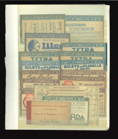 Stamp of France » Carnets 1905-1955, joli lot de 120 couvertures de carnets majorité