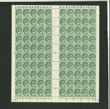 Stamp of France » Préoblitérés 1922, préoblitérés type Blanc 5cts YT n° 41a en feuille