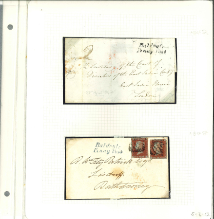 Stamp of Ireland » Postal History (Arranged alphabetically by County) Dublin – Penny Post: 1810-1845 Specialised collection